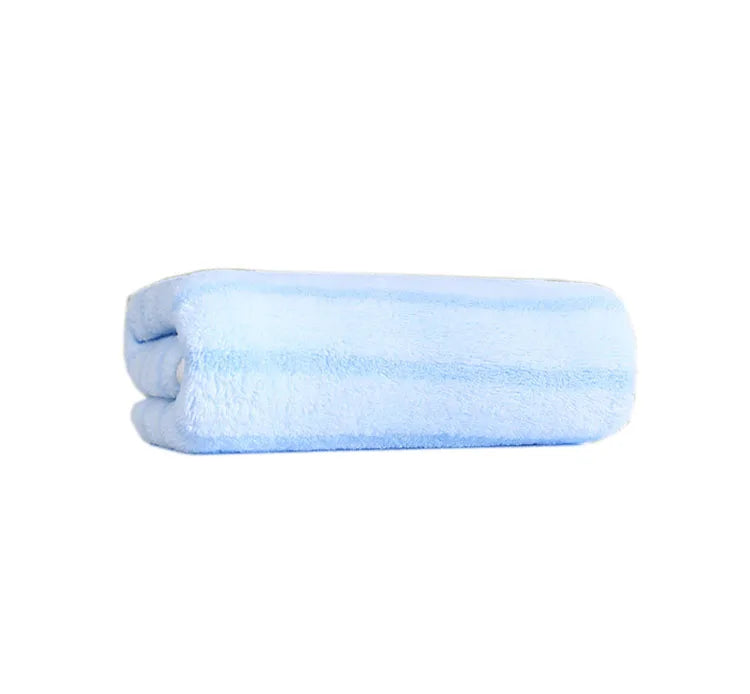 Adult Face Bath Towel Coral Fleece Stripe Face Towel Thickened Super Water Absorbent Towels Home  Hotel Bathroom Supplies